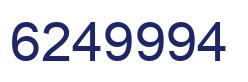 Number 6249994 blue image