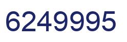 Number 6249995 blue image