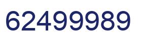 Number 62499989 blue image