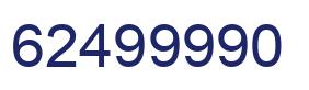 Number 62499990 blue image