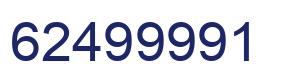 Number 62499991 blue image