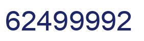 Number 62499992 blue image