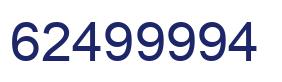 Number 62499994 blue image