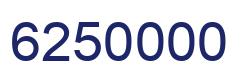 Number 6250000 blue image