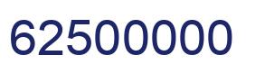 Number 62500000 blue image