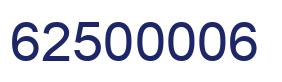 Number 62500006 blue image