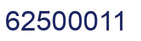 Number 62500011 blue image