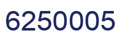 Number 6250005 blue image