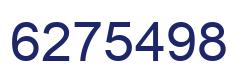 Number 6275498 blue image