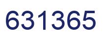 Number 631365 blue image