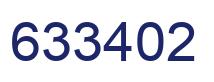 Number 633402 blue image