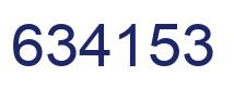 Number 634153 blue image