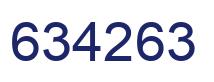 Number 634263 blue image