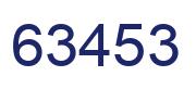 Number 63453 blue image
