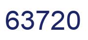 Number 63720 blue image