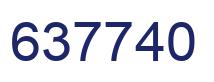 Number 637740 blue image
