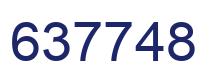 Number 637748 blue image