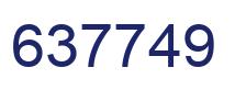 Number 637749 blue image