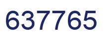 Number 637765 blue image
