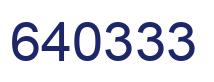 Number 640333 blue image