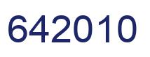 Number 642010 blue image