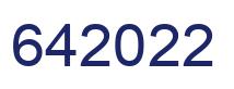 Número 642022 imagen azul