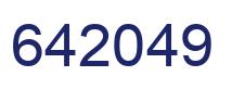 Number 642049 blue image
