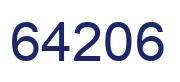Número 64206 imagen azul