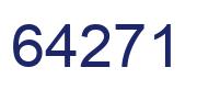 Número 64271 imagen azul
