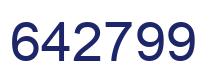 Number 642799 blue image