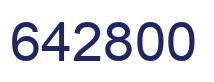 Number 642800 blue image