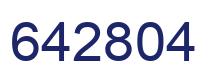 Number 642804 blue image