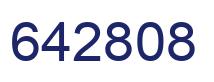 Number 642808 blue image