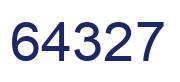 Number 64327 blue image