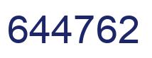 Number 644762 blue image