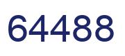 Number 64488 blue image