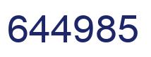 Number 644985 blue image