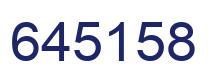 Number 645158 blue image