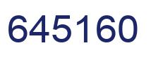 Number 645160 blue image