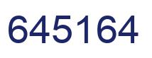 Number 645164 blue image