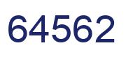 Number 64562 blue image