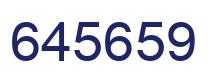 Number 645659 blue image