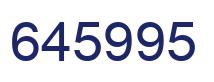 Number 645995 blue image