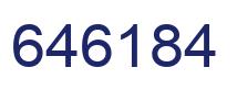 Number 646184 blue image