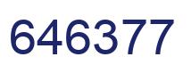 Number 646377 blue image