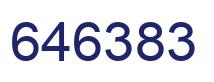 Number 646383 blue image