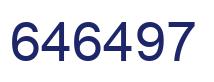 Número 646497 imagen azul