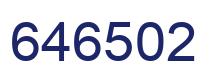 Number 646502 blue image