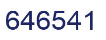 Number 646541 blue image