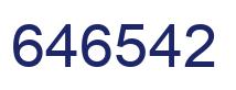 Number 646542 blue image